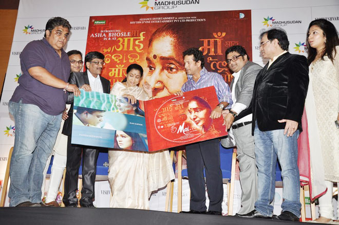 Sachin Tendulkar launches music of Asha Bhosle's 'Mai'